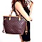 LHU0901W-LP Monogram Two-Tone Shopper Tote Wallet SET