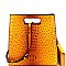Stud Accent Ostrich Embossed Satchel Wallet SET  MH-LHU1341W