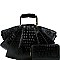 Metal Handle Ostrich Print Satchel Wallet SET MH-LHU1971W