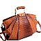 Metal Handle Ostrich Print Satchel Wallet SET MH-LHU1971W