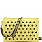 Perforated Color Block 2 in 1 Clutch Shoulder Bag  MH-LHU200
