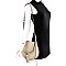 Stylish Tassel Accent Braided Cross Body Saddle Bag MH-LHU230