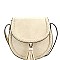 Stylish Tassel Accent Braided Cross Body Saddle Bag MH-LHU230