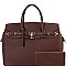 Padlock Accent Leatherette 2Way Bag Set