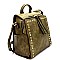 LJQ024-LP Grommet Accent Convertible Fashion Backpack