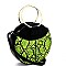 Neon Snake Print Round Satchel