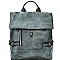 LMS040-LP Buckle Accent Multi-Pocket Rustic Fashion Backpack