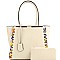 Chic Scarf Whip Stitched 2-Way Wing Satchel Wallet SET MH-LMS0751