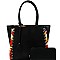 Chic Scarf Whip Stitched 2-Way Wing Satchel Wallet SET MH-LMS0751