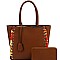 Chic Scarf Whip Stitched 2-Way Wing Satchel Wallet SET MH-LMS0751