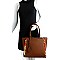 Chic Scarf Whip Stitched 2-Way Wing Satchel Wallet SET MH-LMS0751