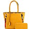 Chic Scarf Whip Stitched 2-Way Wing Satchel Wallet SET MH-LMS0751