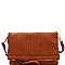 Trendy Perforated Fold-over Flap 3-Way Clutch Cross Body JY-LMS094