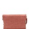 Trendy Perforated Fold-over Flap 3-Way Clutch Cross Body JY-LMS094