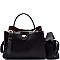 LOL018 -LP Turn-Lock Accent 2 in 1 Medium Satchel