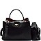 LOL018 -LP Turn-Lock Accent 2 in 1 Medium Satchel