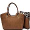 LOL019-LP Leopard Print Messenger 2 in 1 Tote