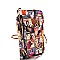 Magazine Print Versatile Wallet Compartment Cellphone Holder Cross Body