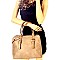 LP047-LP Laser-cut Accent Belted Strap Satchel
