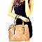 LP047-LP Laser-cut Accent Belted Strap Satchel