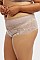 PACK OF 12 PIECES COMFY COTTON LACE PLUS SIZE HIPSTER PANTY MULP1337CHX6