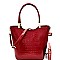 Crocodile Print Patent Tall Tote Wallet SET  MH-LP7140W