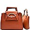 LQ047-LP Detachable Clutch Accent 3 in 1 Satchel Set