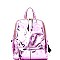 LQ091-LP  Iridescent Metallic Fashion Backpack