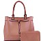 Trendy String Accent 2-Way Satchel Wallet SET MH-LQ1161