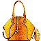 Ostrich Embossed Satchel Wallet SET MH-LQ1192W