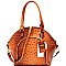Ostrich Embossed Satchel Wallet SET MH-LQ1192W