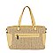 Straw Side Pocket Tote Bag