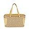 Straw Side Pocket Tote Bag