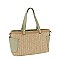 Straw Side Pocket Tote Bag