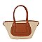 Straw Shopper Tote Bag