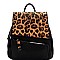 MULTI-POCKET LEOPARD PRINT BACKPACK