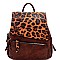 MULTI-POCKET LEOPARD PRINT BACKPACK