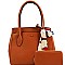 Stylish Scarf Accent 2-Way Satchel Wallet SET MH-LQF0031W