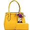 Stylish Scarf Accent 2-Way Satchel Wallet SET MH-LQF0031W