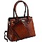 3 IN 1 OSTRICH PRINT SATCHEL WALLET SET