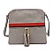 Fashion Stripe Tassel Zip Crossbody Bag