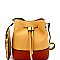 LS2190-LP Color Block Drawstring Bucket Shoulder Bag
