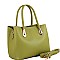 Fashionable Multi-Compartment Medium 2-Way Satchel MH-LS5024