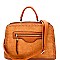 LW1400-LP Textured Woven Accent Multi-Compartment Satchel