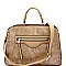 LW1400-LP Textured Woven Accent Multi-Compartment Satchel