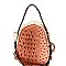 Stylish Round Ostrich Shoulder Bag MH-LW2352