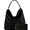 Fab Braid Accent Single Strap Hobo Wallet Set MH-LY1161W