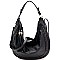 2-Way Laser-Cut Double Tassel Accent Expandable Hobo