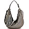 2-Way Laser-Cut Double Tassel Accent Expandable Hobo