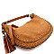 2-Way Laser-Cut Double Tassel Accent Expandable Hobo